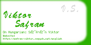 viktor safran business card